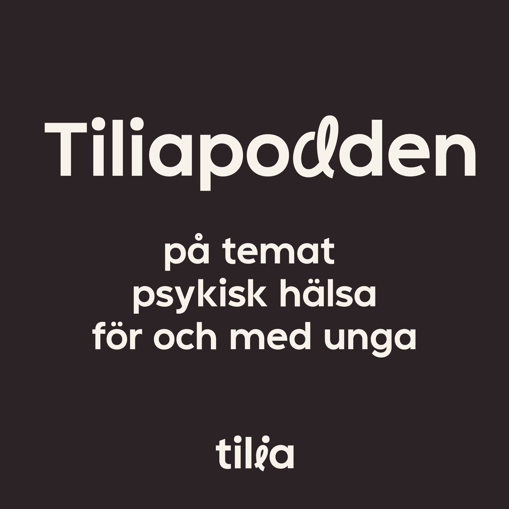 Tiliapodden svart och vit poddomslag